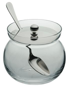 Jam pot with spoon in silver plated - Ercuis